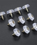 Dope Rubber Furniture Leg Protectors Set Of 10 With Screws Round Floor Feet Pads on black background