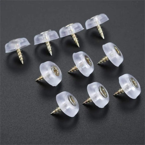 Dope Rubber Furniture Leg Protectors Set Of 10 With Screws Round Floor Feet Pads on black background