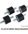 Heavy Duty Rubber Vibration Isolator Mounts 40x30mm Shock Absorbing Studs For HVAC Machinery Industrial Equipment Noise Reduction And Quiet Operation Easy Installation For Compressors Engines And Water Pumps, four pieces