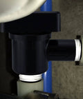 Installed RV Black Tank Flush Vacuum Breaker Valve Replacement for Leaks and Noise Reduction, backflow preventer in use
