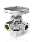 Lead Free Brass Angle Stop Valve Dual Outlets Built To Last For Daily Plumbing Fixes And Fresh Home Reno Jobs Smooth Multi Turn Shut Off Chrome Plated Finish