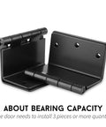 Swing Clear Offset Door Hinges For Wider Openings 3.5 Inch With One Quarter Inch Radius Full Mortise Matte Black 3 Pack