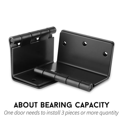 Swing Clear Offset Door Hinges For Wider Openings 3.5 Inch With One Quarter Inch Radius Full Mortise Matte Black 3 Pack