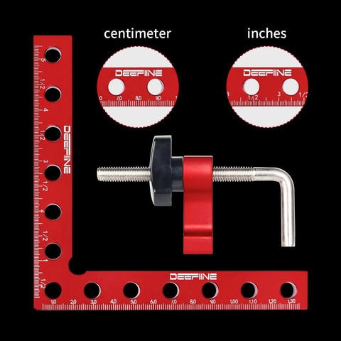 90 Degree Positioning Squares Right Angle Clamps 5.5 Inch By 5.5 Inch Aluminum Alloy L Type Corner Clamping Tool detail view