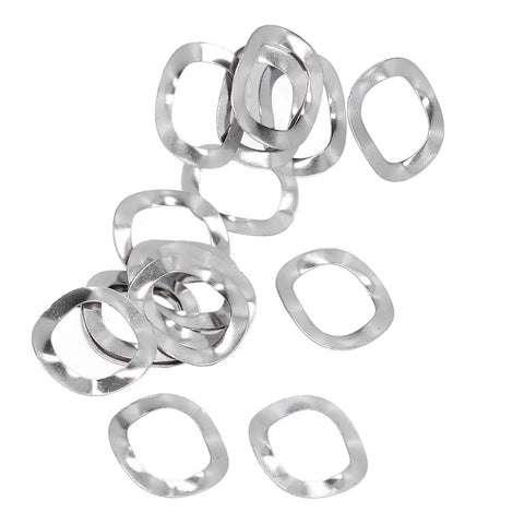 Crinkle Wave Washers Kit 100 Pcs A2 Stainless Steel Heavy Duty Pro Grade Fasteners For Automotive DIY And Construction Projects To Prevent Bolt Slippage And Evenly Distribute Pressure During Installations, assorted crinkle wave washers
