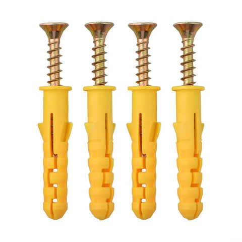 50 Piece Drywall Anchors And Screws Kit With Self Drilling Metal Wall Anchors Anti Spin Grip For Easy Hanging Projects M6 fasteners and yellow anchors