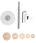Inside Pipe Cutter Set With Five Blade Sizes 22mm 25mm 32mm 35mm And 44mm And Adjustable Depth Guide components displayed