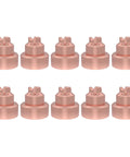 10 Piece 220818 Plasma Cutter Shield Pack for PMX 45XP 65 85 105 Hand Drag Torches shown in copper finish