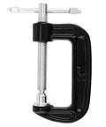 Fifteen Piece 2 Inch G Clamp Set Black Metal C Clamps With 50mm Jaw Opening For Woodworking Metalworking And Assembly Projects Great For Welding And Fastening Heavy Duty Cast Iron Frame Delivers Strong Grip And Smooth Clamping, black 2-inch C clamp