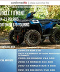 2 Pcs Atv Utv Wheel Spacers 4X156 1 Inch Thick 6061 T6 Aluminum 130Mm Hub 3/8 Studs Boosts Your Polaris Rig With A Slick Stance And Smooth Handling On Trails featuring a blue 2014-23 Polaris Sportsman 570 Touring ATV with large off-road tires.