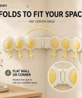 Six Hook Wall Rack Swivels 180 Degrees For Home Use No Hangups Peel Mount Shields Drywall While Securing Towels Keys Firmly
