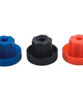 Six Inch Oil Burner Coupling Kit Fits Beckett Wayne Carlin Pumps And Motors With D Drive Ends Five Sixteenth Inch Pump End And One Half Inch Motor End No Set Screws For A And B Series Pumps NX AF AFG Burners, three color-coded couplings