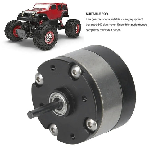RC Car Planetary Gear Reducer for Caterpillar Type Drives, Metal Gearbox Shaft Gear Motor, 36mm Diameter Geared Motor shown with RC vehicle