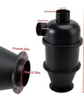 Heavy Duty Industrial Vacuum Cleaner With Cyclone Filter And Dust Canister For Woodworking Shops, showing size and dimensions