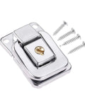 Key Hasp Toggle Lock For Jewelry Boxes And Wooden Chests, Suitcases, Leather Bags And Purses, 38x28mm Closure with screws shown