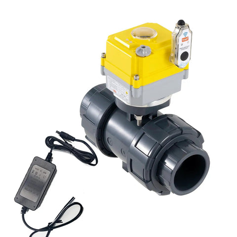 Smart WiFi Water Valve 2 Inch Electric Ball Valve With DC24V Actuator And AC110 230V Power Adapter TUYA App Control
