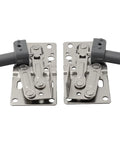 Soft Close Tip Out Tray Hinges 45 Degree Steel Scissor Hinge Nickel Plated Self Locking Folding Heavy Duty Cabinet Hardware 2 Pack