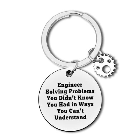 Engineering Keychain Gift For Engineers And Engineering Students Funny Yet Practical Graduation Gift In Silver Finish