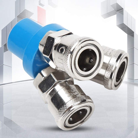 Sturdy Metal C Type Pneumatic Quick Fitting For One Quarter Inch Air Hose Quick Coupler Japanese Style Manifold Splitter