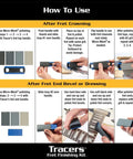 Instruction guide for Pro Guitar Fret Leveling Kit With Beam, Crowning File And Polish Set - 11-Piece Fret Buzz Fix Tools