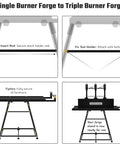 Assembly instructions for Heavy Duty Blacksmith Forge Stand For Single, Double, And Three Burner Kits Heat Resistant Steel Propane Forge Stand