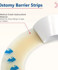Ostomy Barrier Strips 20 Pack 2mm Thick Elastic Colostomy Tape To Stop Leaks Latex Free Hydrocolloid Material