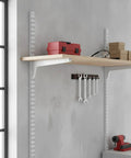 Adjustable Shelving Support For AA Wall Tracks In White Stainless Steel Bracket Column Durable Shelf Anchors