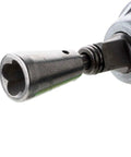 Close-up of Heavy Duty Carbon Steel Wire Twisting Tool For Electricians Compact Portable Power Tool Terminal Crimping Device.