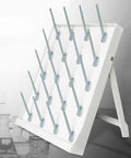 Heavy Duty Lab Drying Rack With Mobile Wheels For Easy Rolling Around The Bench Detachable Drip Rods Keep Your Glassware Spotless And Tidy For School Chem Or Clinical Research, showing drying rods.