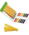 Close-up of 3 Pack pH Test Paper Strips 1 to 14 With Storage Case 240 Strips Total For Saliva Urine Water Soil Testing Pet Food And Diet pH Monitoring DIY Home Lab Ready Litmus Paper Set, showing color chart.