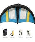 Inflatable Surf Wing And Portable Kite Surfboard With Window Design, Unbreakable Foil Board, Repair Kit For Beginners
