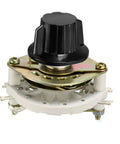2 Pole 2 Position Band Selector Rotary Switch With Knob, 1 Deck, 6mm Shaft, 9.7mm Mount Hole, 6 Pins, for compact electronics