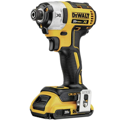 20V Max Cordless Drill Combo Kit With A Straight Beast Hammer Drill And Impact Driver Bundle Including An 8Ah Battery side view of impact driver