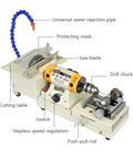 850W Mini Bench Grinder And Jade Polishing Machine For DIY Woodworking Jewelry Rock And Metal Crafting Station, detailed view of components.