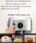 Automatic Espresso Machine With Milk Frother, 19 Bar Pressure, Steam Wand, Stainless Steel Body in use with temperature control