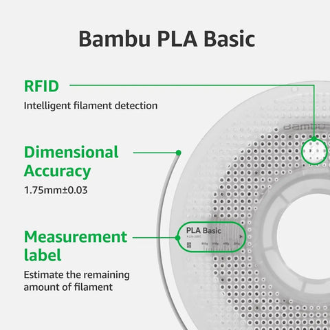 Premium PLA Filament 1.75mm 1kg Matte Pumpkin Orange For 3D Printing label with RFID, accuracy, and measurement