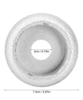 Brazed Diamond Grinding Wheel 7.3cm For Stone Marble Ceramic Dry Or Wet Use With 2cm bore, shown front view