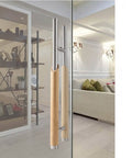 Push And Pull Office Door Handle In Stainless Steel For Glass Doors And Conference Rooms Sliding Door Pull Handle Rust Resistant Smooth To Use Durable Door Hardware Available In 600 Millimeter Or 1200 Millimeter Lengths.