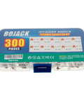 Ten Value MLCC Ceramic Capacitor Assortment Kit, 300 Pieces Total 30 Per Value, visible in a clear labeled storage box