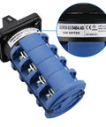 Heavy Duty Beefy Rotary Selector Cam Changeover Switch 660V 63A 3 Position With 4NO 4NC Contacts, close-up view
