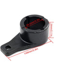 Heavy Duty Crankshaft Damper Pulley Holding Tool For Toyota And Lexus Engines Easy Bolt Removal And Installation Pro Grade Harmonic Balancer Locking Tool, black steel with dimensions labeled.