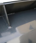 Close-up of metal frame of Beefy 72 Inch Rotary Tiller For Skid Steer Hydraulic Attachments Cultivator For Garden And Lawn Heavy Duty