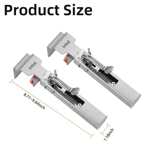 Two Pack Drawer Front Installation Clamps With Quick Install Clips Adjustable Width From 21 Mm To 50 Mm in metal