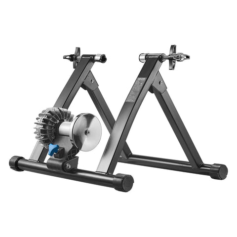 Foldable Fluid Bicycle Trainer Stand For Dope Indoor Rides With Progressive Resistance And Quiet Low Noise Operation