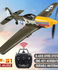 Mustang Fighter RC Plane For Adults, Beginners, And Kids, 4 Channel Remote Control Aircraft With Gyro Stabilization