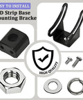 Two Pack Adjustable LED Light Bar Mounting Brackets for Offroad Trucks with hardware and aluminum alloy base holders