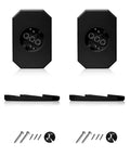 Vinyl Siding Mounting Block With Built In Electrical Box For Outdoor Lighting Black Two Pack UV Rated Plastic Paintable Surface