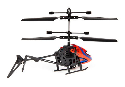 Spider Man RC Helicopter For Kids 8 Plus Easy Fly Remote Control Toy With LED Lights Tough Build Durable Polymer Body Coaxial Rotors