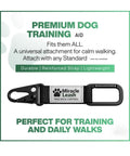 Front Clip No Pull Dog Leash Attachment With Torso Loop, Chest Loop Design Redirects Forward Momentum For Calm, Safer Walks, Reduces Pulling And Lunging Without Neck Pressure, Everyday Training Accessory For Dog Owners, black strap clip
