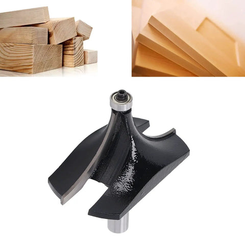 Cool Roundover Router Bit With Razor Sharp Tungsten Carbide Tips And Serious Anti Kickback Safety For Smooth Hardwood Cutting And Plywood Trimming Jobs alongside wood blocks and finished edges.
